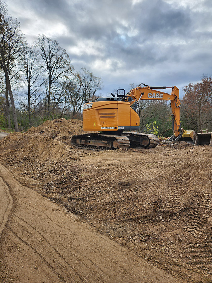 PMF Construction preparing retaining wall PMF Construction preparing retaining wall