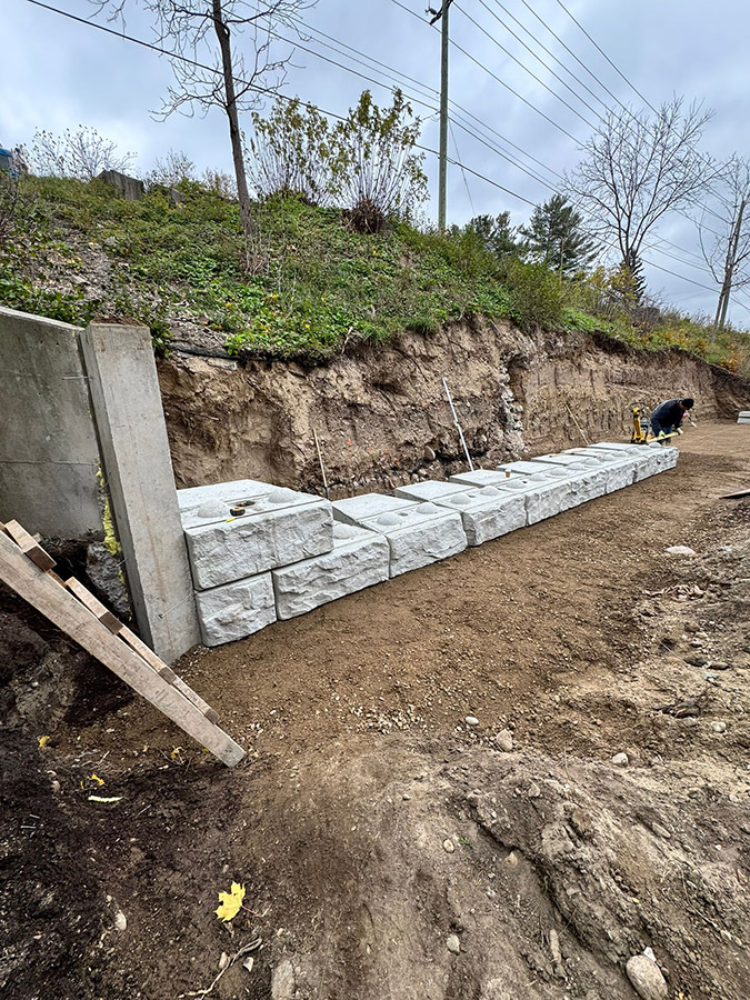 PMF Construction retaining wall PMF Construction retaining wall
